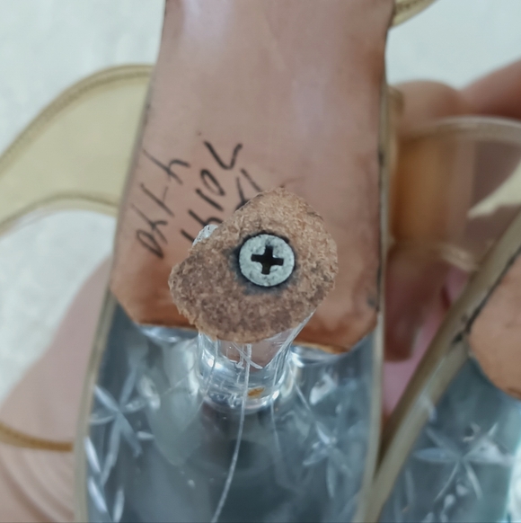 Gotham Clear Beaded Princess Heels Transparent Retro Bridal Glass Slippers Cute - Picture 12 of 13